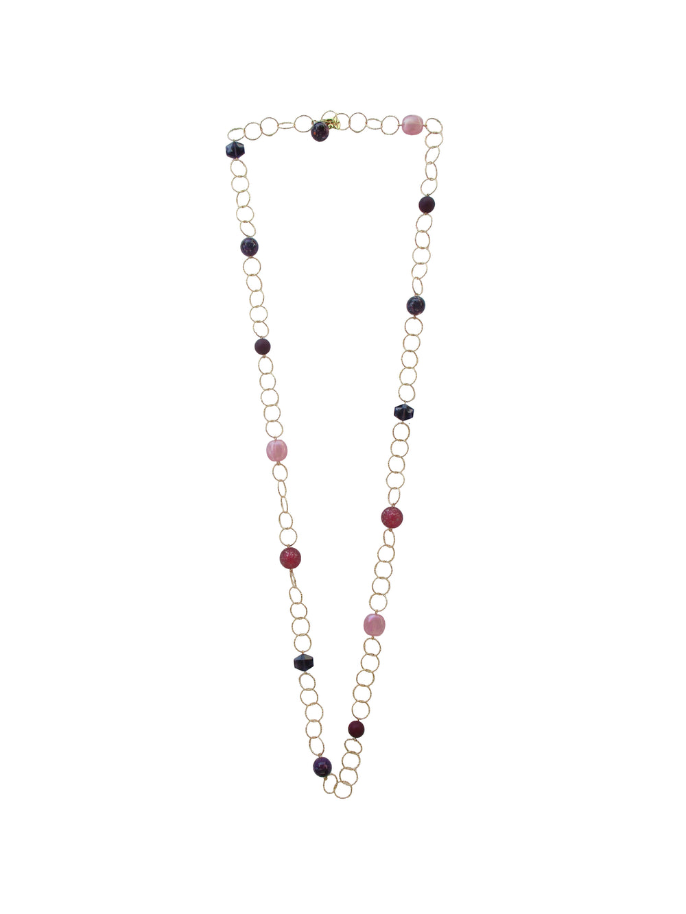 Collana con inserti in resina e cristallo - Potpourri
