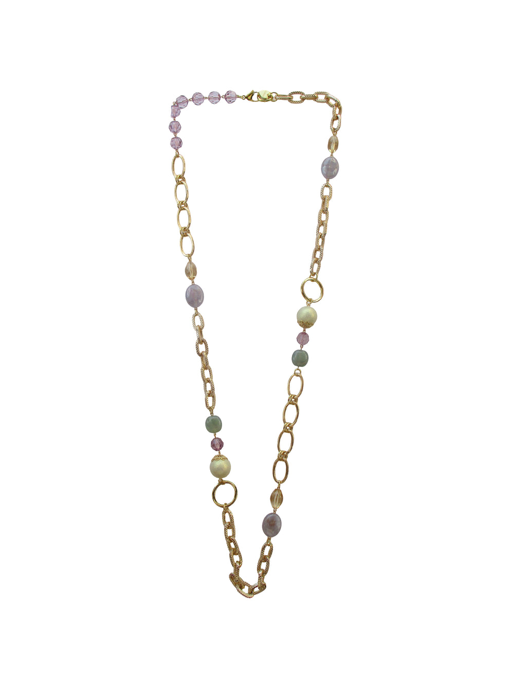 Collana con inserti incatenati di resina - Ginger