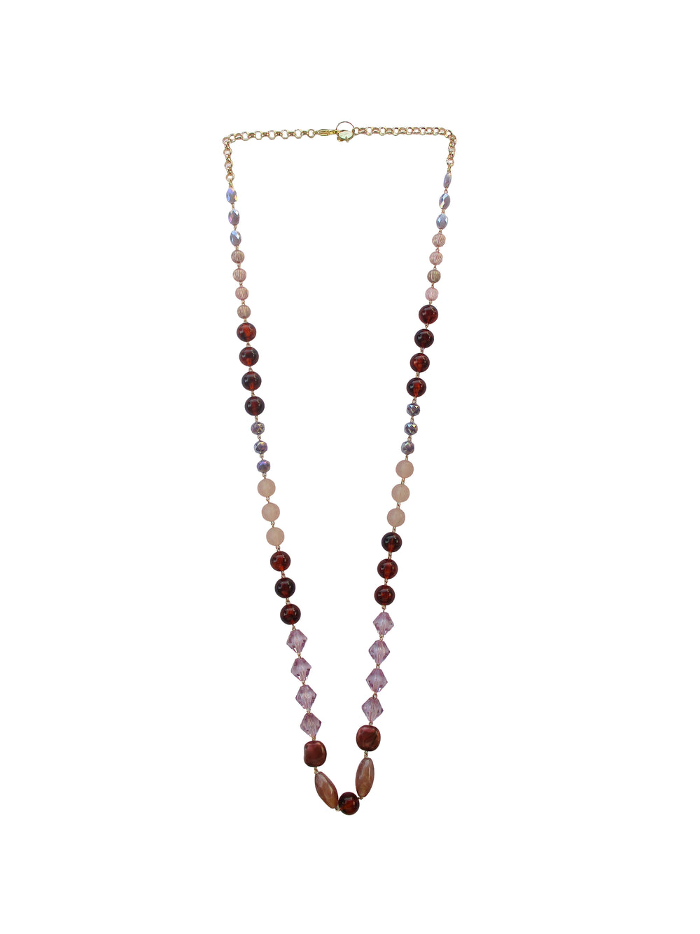 Collana in gradazione incatenata con resine - Marzapane